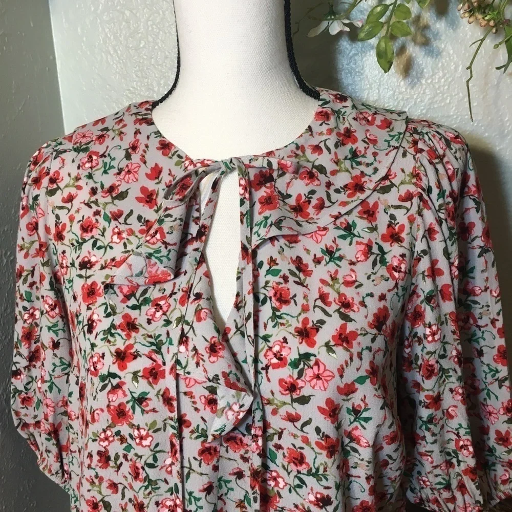 Banana Republic floral blouse